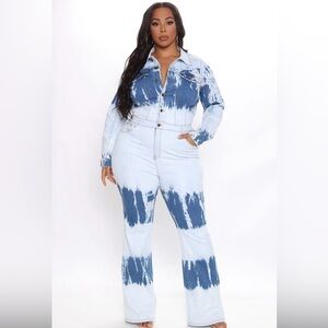 Fashion Nova Taylor Denim Jumpsuit